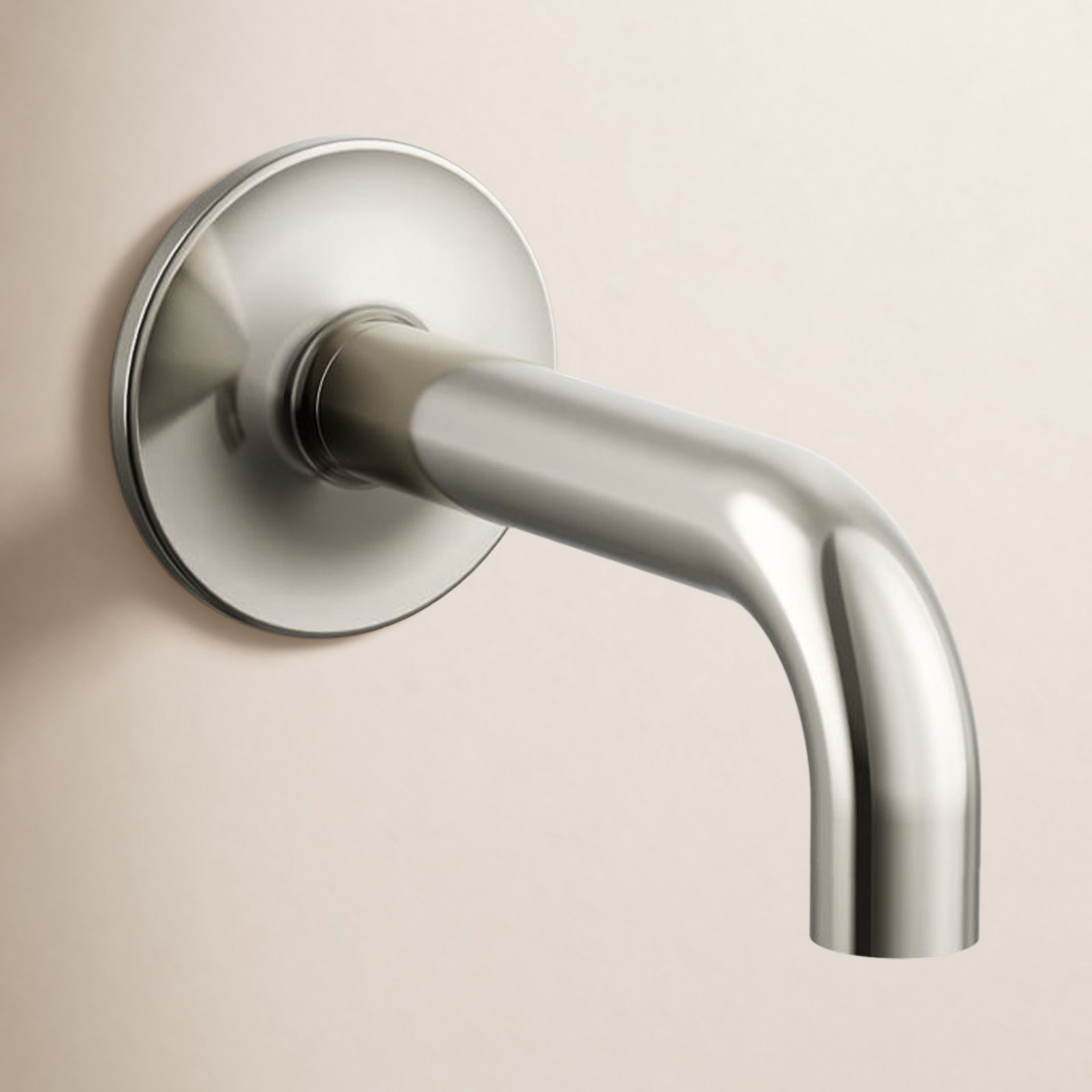 Purist Wall-Mounted Tub Spout, Vibrant Polished Nickel