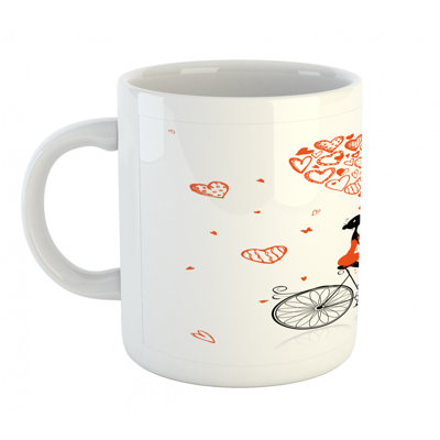Grande tasse à café à cycle fille