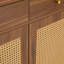Armoire à chaussures multifonctionnelle moderne en MDF de couleur noyer minimaliste - se fond parfaitement dans le style nordique