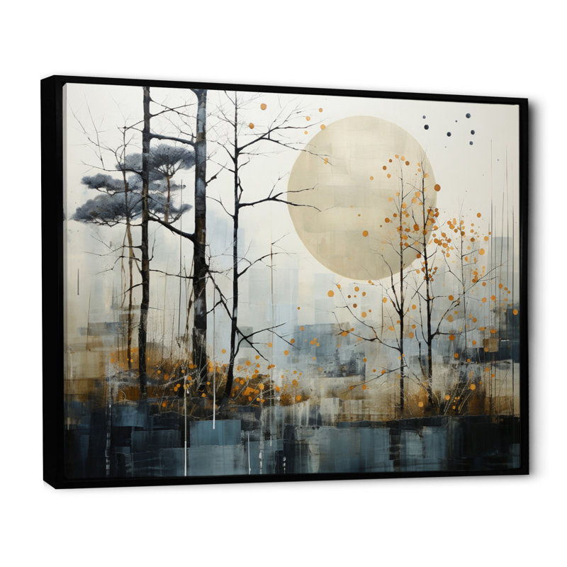 Japon, art minimaliste zen serein, art mural japonais, Cadre flottant noir, H 16 po x l 32 po x P 1 po