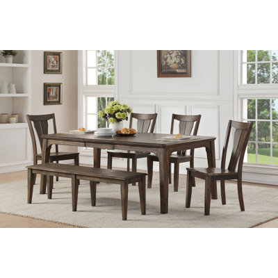 Extendable Solid Wood Base Dining Table