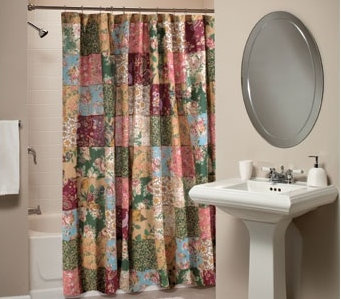 Antique Chic Patchwork Cotton Shower Curtain