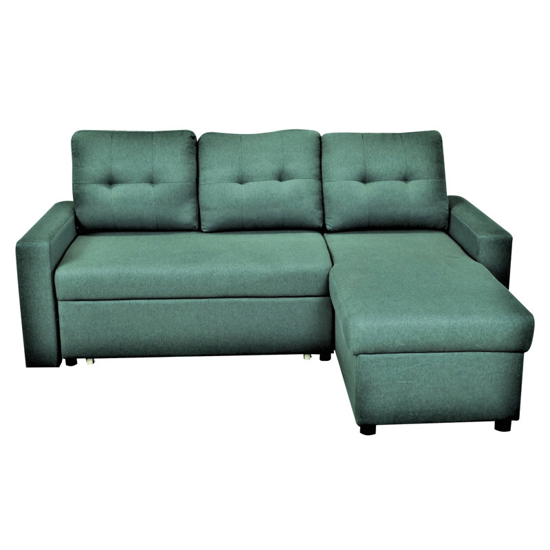 Élégant canapé-lit modulaire en forme de L, bleu, 3 pièces, idéal pour les petits espaces de vie, canapé et pièces confortables