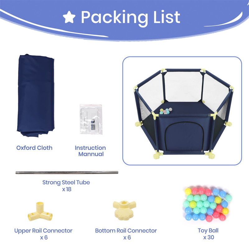 Hawarth Playpen, Blue
