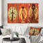 «Graphic Retro African Tribal Goddess», 3 pièces-196221571-196221568