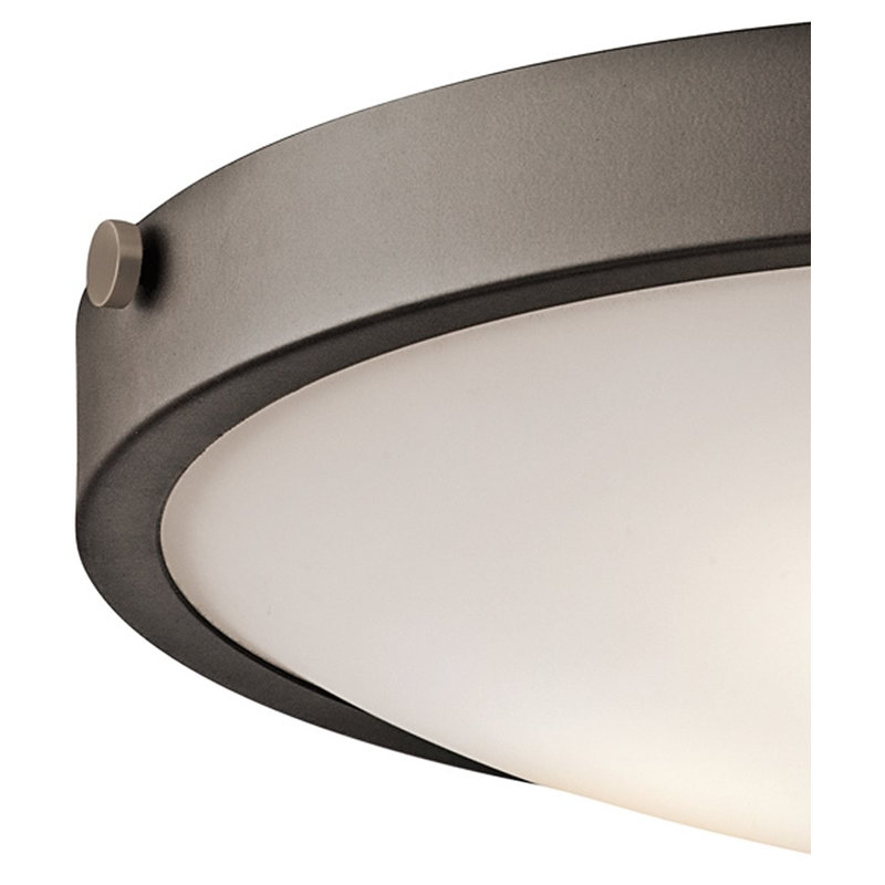 Plafonnier Lytham à 4 lumières, fini bronze vieilli, abat-jour en verre blanc satiné dépoli, 53 cm de largeur