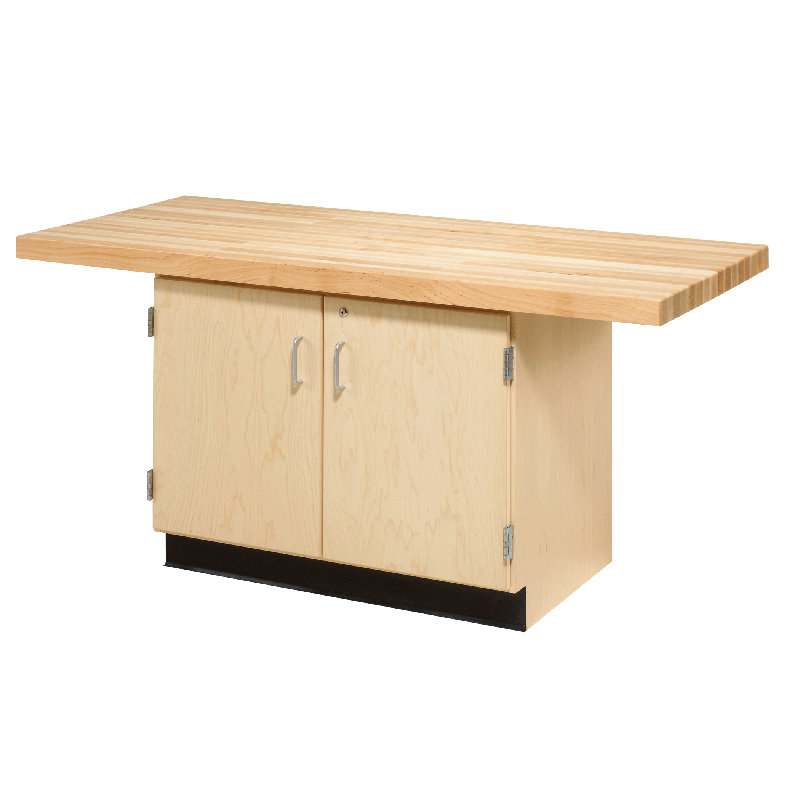 64'' W Wood Top Workbench