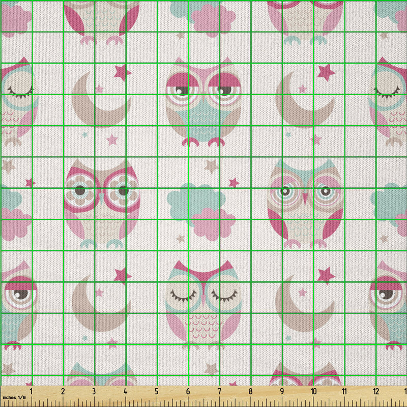 Daedric Owls Stars Moon Fabric