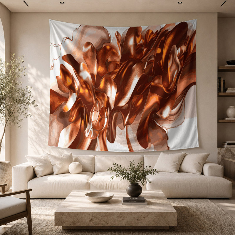 Tapisserie murale aquarelle abstraite 9, 26 po x 36 po