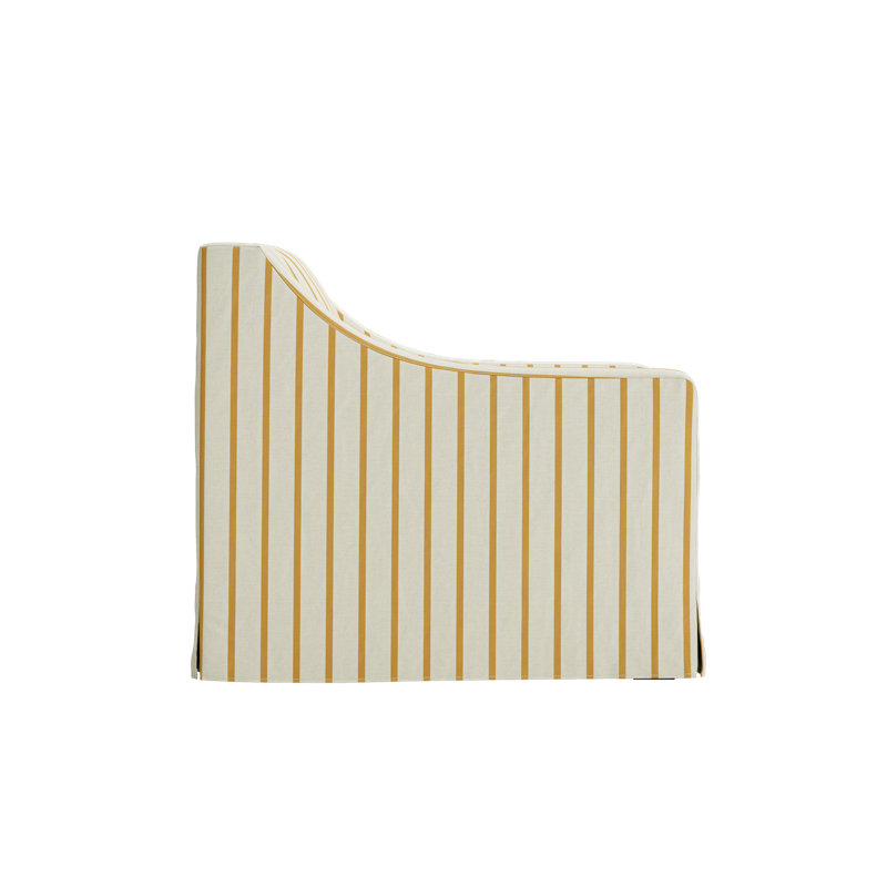 Evergreen Chair, Yellow Clay Striped Hemp Blend