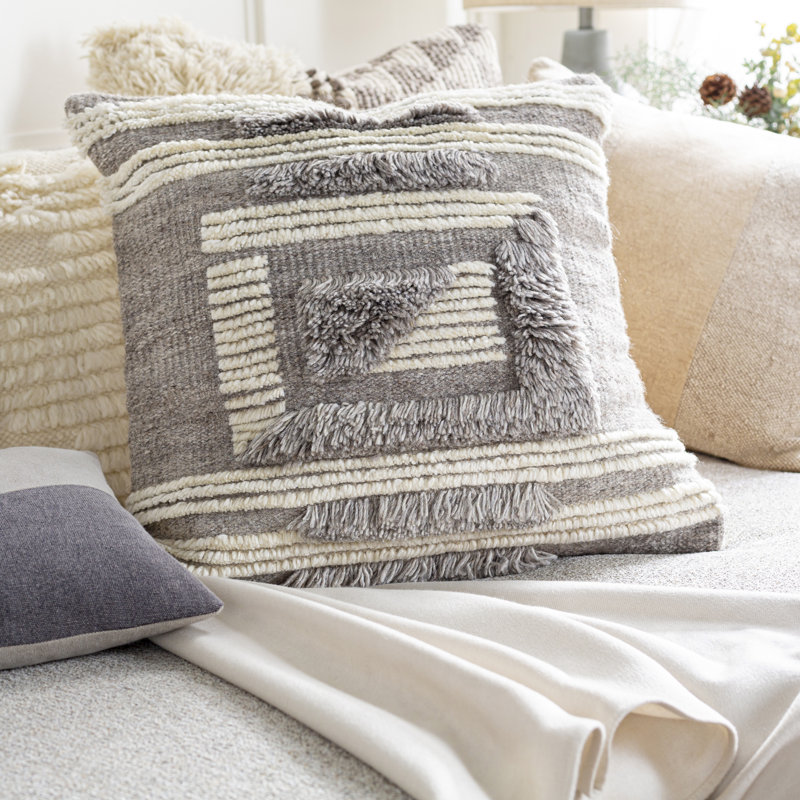 Oreiller carré, Polyester/ bourre en polyester, 22 po x 22 po