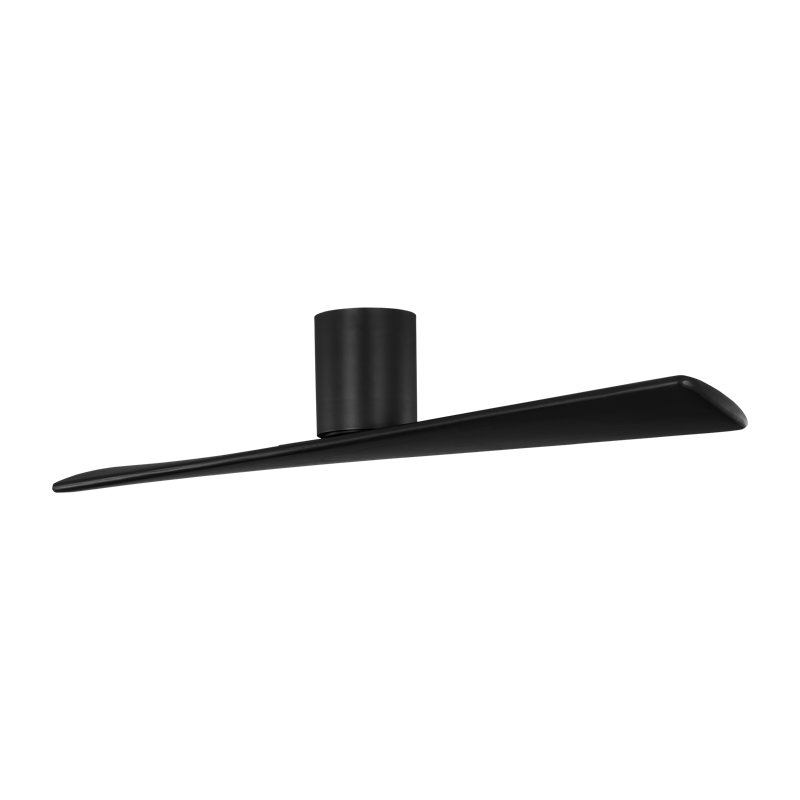 Visual Comfort Fan Plank Smart 52 Hugger Indoor Ceiling Fan with Natural Honey blades and Handheld Remote, Midnight Black