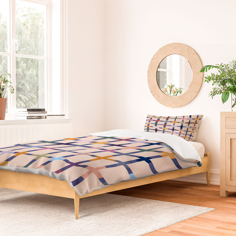 Ensemble de housse de couette en microfibre 3 pièces, Housse de couette grand + 2 taies d'oreiller