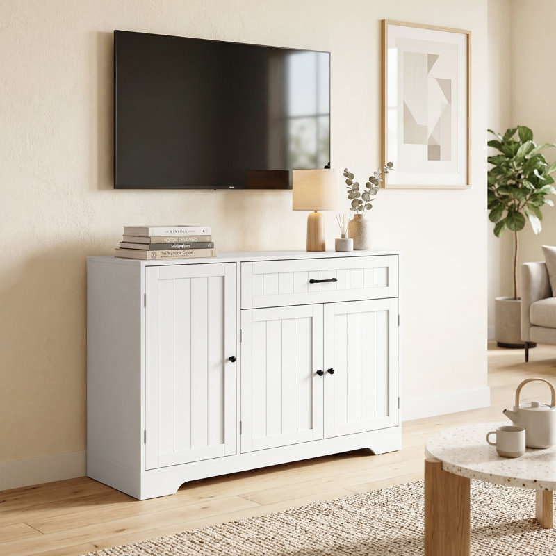 Buffet buffet, petit garde-manger avec porte, Blanc