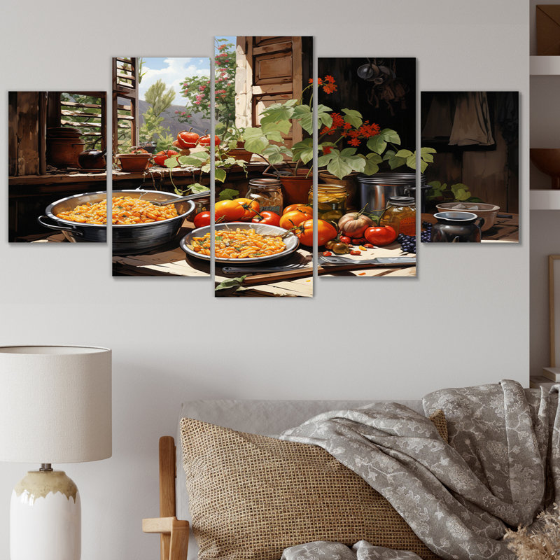 Ensemble de décoration murale en métal Cuban Cuisine Flavourful III, Toile tendue