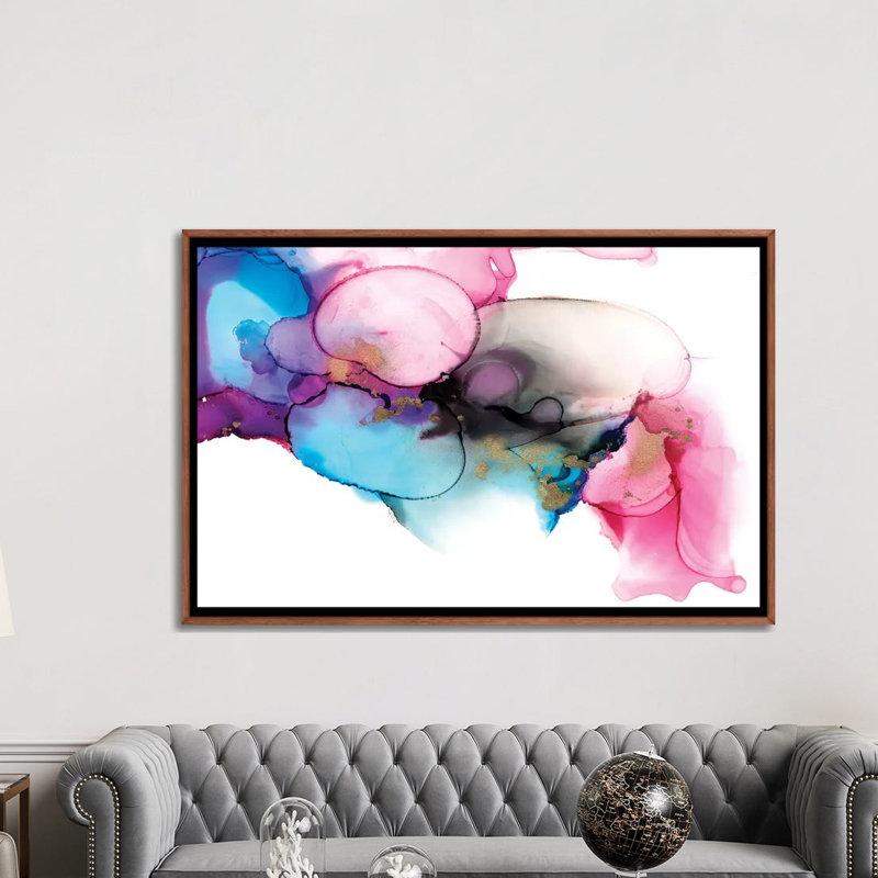 «Borealis II» par Jennifer Goldberger - reproduction d'art, H 26 po x l 40 po x 1,5 po, Toile avec cadre en bois classique