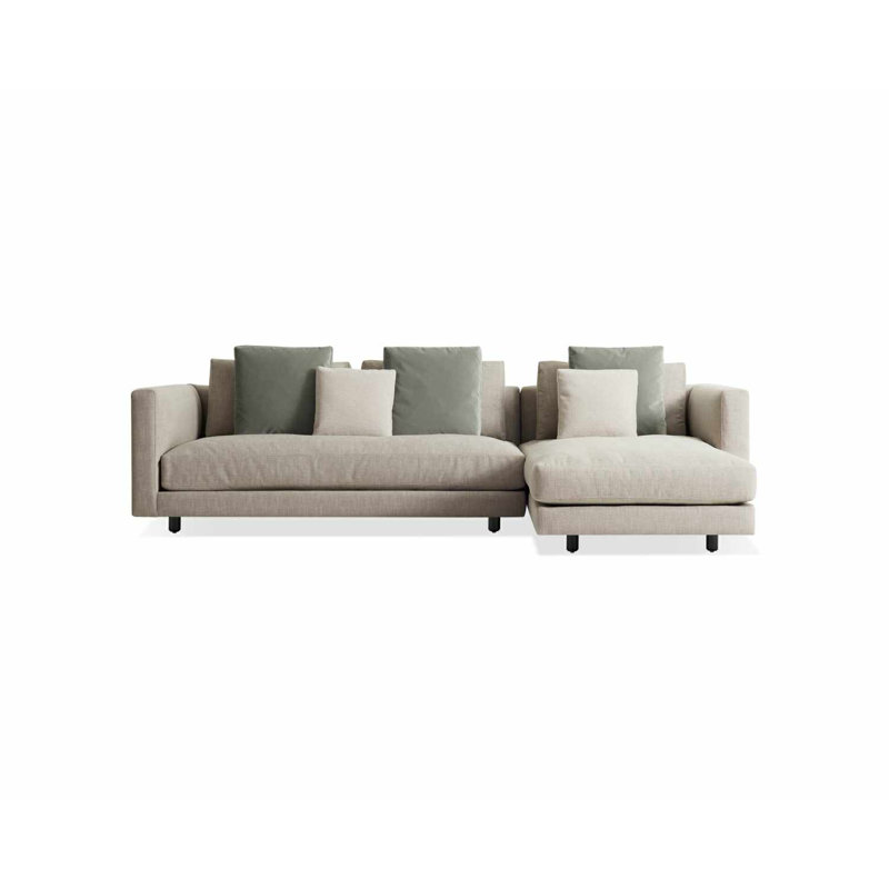 Hands Down Chaise Sectional, Right Hand Facing, Landa Stone