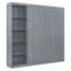 Lit escamotable avec tablettes murales intégrées, conception pliable, cadre de rangement-83436387-83436413