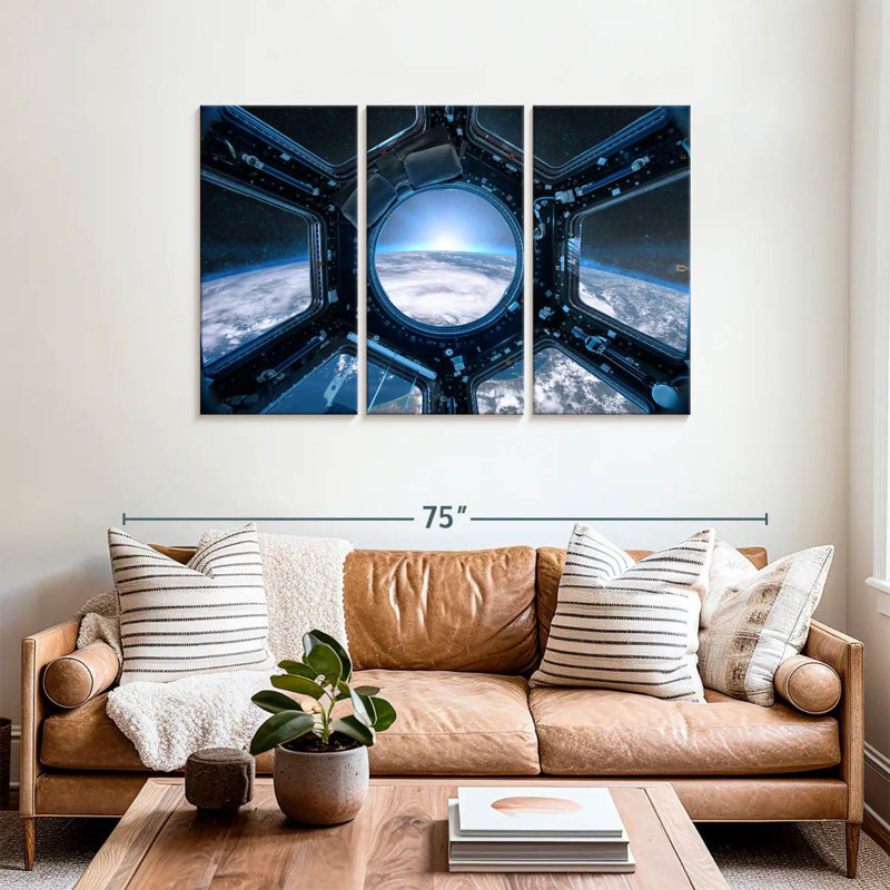 Oberle Earth From Space Station, 36" H x 57" W