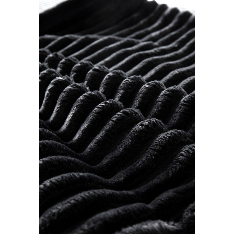 Chaise Lounge 66" Fabric Black Reversible