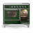 Majestic III Series 40 Inch Induction Range with 6 Induction Elements in Emerald Green (Chrome Trim)-124828928-124828932