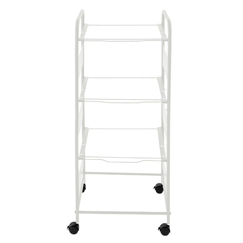 35.7'' H x 16.1'' W File Cart with Wheels, White