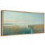 «Coastal Beach» serein pastel sarcelle lac roseaux illustrations moderne très grande impression sur toile-108480956-108480954-111666162