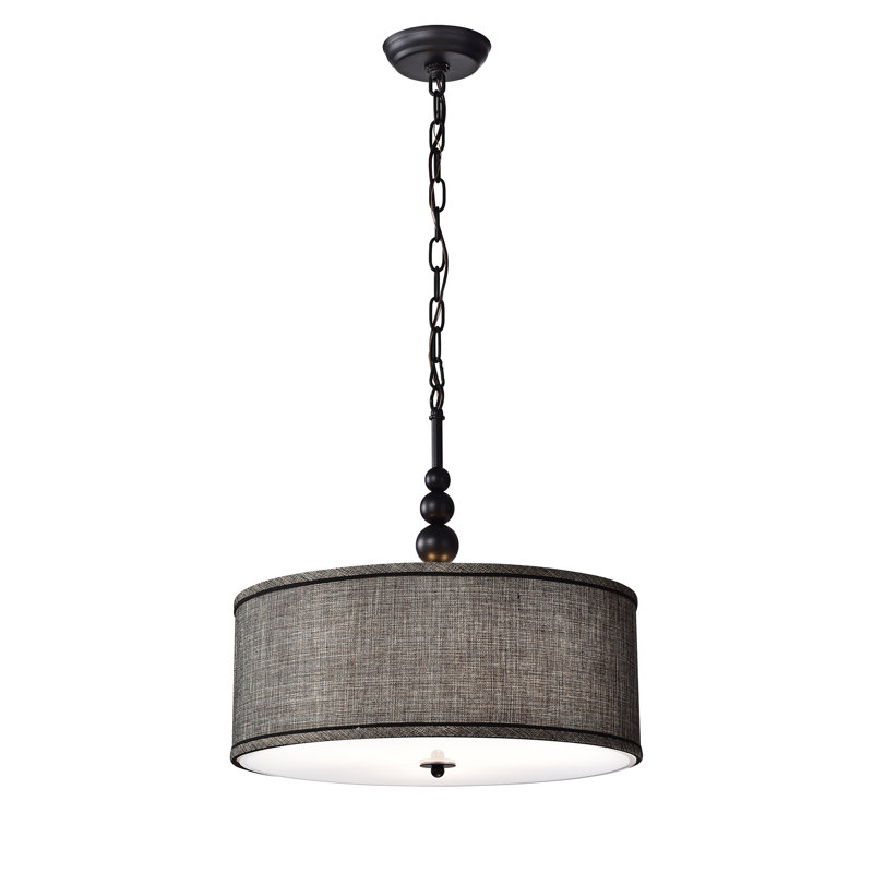 Luminaire suspendu cylindrique unique à 3 lumières Harvans