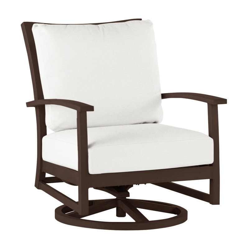 Charleston Patio Lounge Chair with Cushions, Oyster, Rollo Lace, Welt + Standard Fill