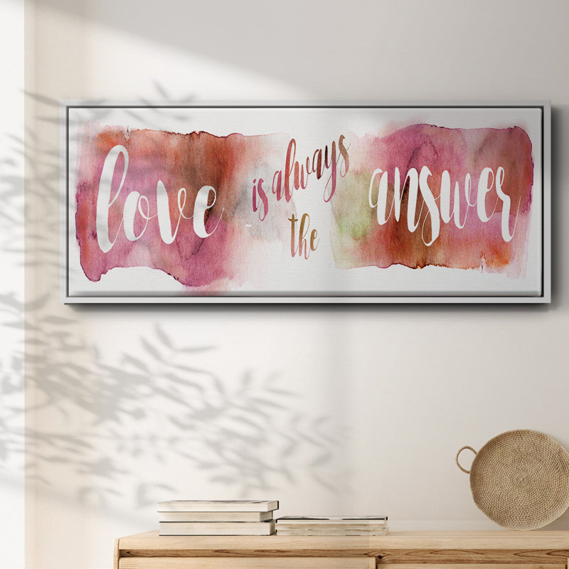 Love is the Answer- Framed Canvas