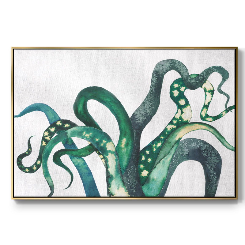 Octo Legs - Reproduction de photo sur toile, H 25 po x l 17 po x P 2 po, Encadrement doré