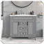 Meuble-lavabo moderne avec lavabo supérieur à fermeture en douceur-1046667875