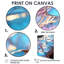 Structure de cristal turquoise - reproduction d'art abstrait mural-151745152-151745157
