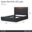 Kayner Bed With LED Lights - Charcoal-1825667712