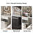 White Makeup Vanity Desk with Round Mirror and Lights, 2 in 1 Nightstand, Dressing Table with a Chair