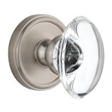 Grandeur Georgetown Rosette Single Dummy with Provence Crystal Door Knob
