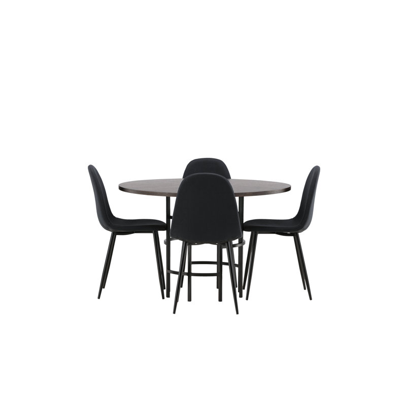 Coles 4 - Person Dining Set, Brown
