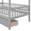 Lit simple en bois avec deux tiroirs