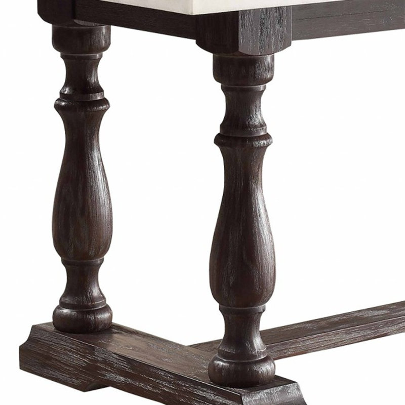  Table de salle à manger 72 "en marbre blanc et gris et tréteaux en bois massif