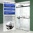 Frameless Dual-Sliding Shower Door, 76×48", 3-color Options, Chrome, Black, Brushed Gold-120145147