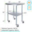 Table de préparation à roulettes express en acier inoxydable H 35 po x L 30 po x P 24 po avec tablette réglable et roulettes verrouillables Express KitchQuip-88886425