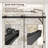 44–48" W x 74" H Frameless Sliding Shower Door, 5/16" (8mm) Clear Tempered Glass with Explosion-Proof Film, Soft-Close Anti-Collision, Matte Black Finish-105013339