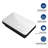 19"X12" White & Black Semi-Recessed Ceramic Bathroom Sink - Countertop Vessel Design-123428809