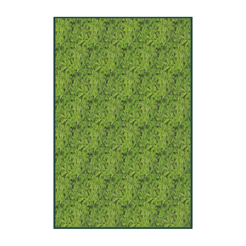 Vert Tapis décoratif, Rectangle 5 pi x 7 pi