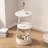 14.57"L Cream Sintered Stone Side Table