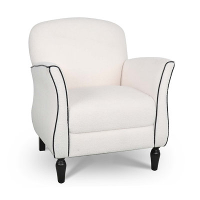 Grita Upholstered Accent Chair with Wooden Legs