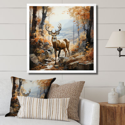 Cerf automne sérénade - impression