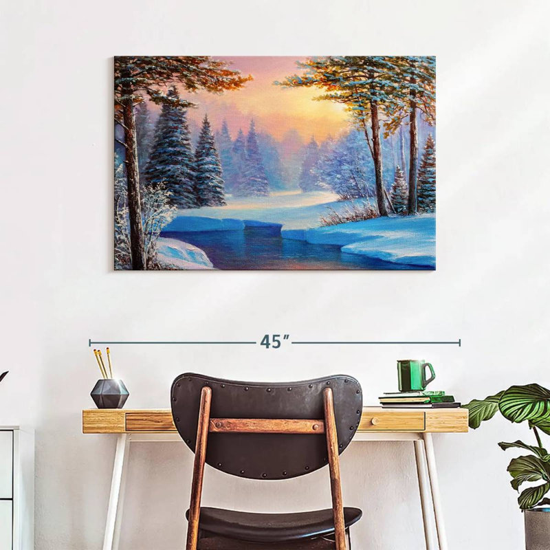 Alvord Winter River Landscape, 26" H x 39" W
