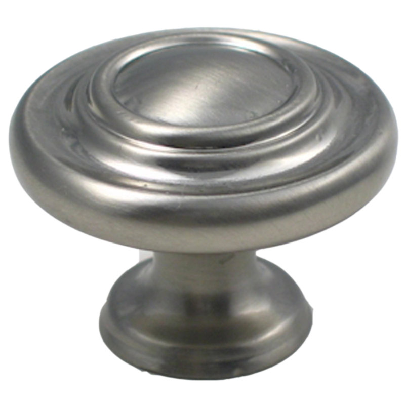 Poignée champignon 1 5/16 po de diamètre, Nickel satiné