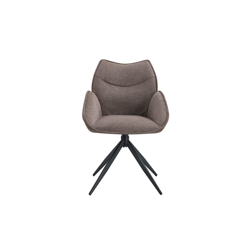 Vail 50.5cm H Upholstered Metal Side Chair, Black